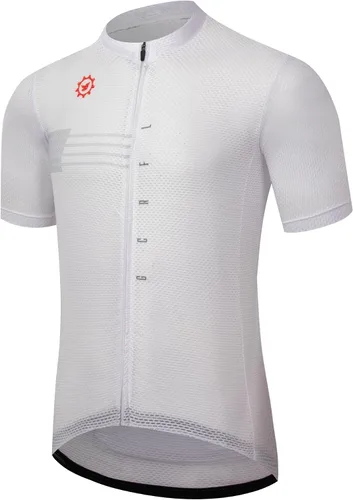 Miniatura 2 de GCRFL Maillot de ciclismo para hombre con 3+1 bolsillos con cremallera manga corta ciclismo ciclismo camiseta de ciclismo transpirable tela de malla