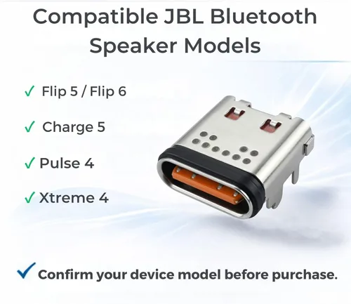 Miniatura 3 de Paquete de 2 puertos de carga USB-C de repuesto para JBL Flip 5 y Flip 6, conector de placa de carga para altavoces Bluetooth Charge 5, Pulse 4