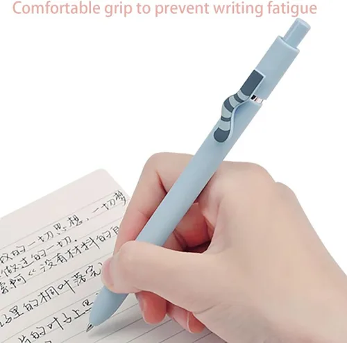 Miniatura 2 de 4 bolígrafos de gel, lindos bolígrafos de tinta de punta fina, escritura suave, secado rápido, bolígrafo negro para llevar diario y tomar notas