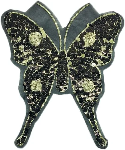 Miniatura 15 de Parche de mariposa de lentejuelas para coser, parches de lentejuelas bordados, parches de lentejuelas para ropa, camisetas, jeans, chaqueta, bolso