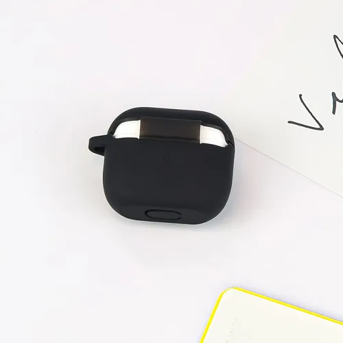 Miniatura 5 de Wonhibo Funda para Airpod de 3ª generación para hombres y niños, funda de silicona negra de fútbol 3D para Airpods 3 Gen 2021 con llavero