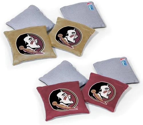 Miniatura 24 de Wild Sports - Puf de doble cara NCAA College de 8 unidades, bolsas de lanzamiento prémium para juego de cornhole, ideal para portones traseros
