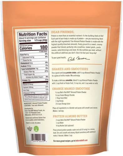Miniatura 2 de Bob's Red Mill Proteína de Almendra sin Gluten en Polvo 14 oz (Paquete de 1)