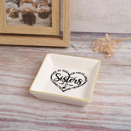 Miniatura 6 de JoycuFF Bandeja de cerámica para regalar a hermana de parte de la hermana, regalos para su hermana, cumpleaños, día de la madre, día de Acción