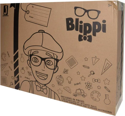 Miniatura 12 de Blippi Ball Pit Mystery Adventure, con pozo de bolas inflable portátil para interiores y exteriores, 35 bolas de plástico, 10 bolas sorpresa con 10
