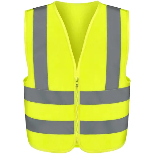 Miniatura 14 de Neiko Chaleco de seguridad de alta visibilidad ANSI Clase 2, sin bolsillo, amarillo neón, grande (L)