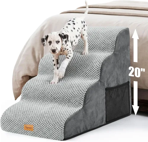 Miniatura 13 de Topmart High Density Foam Pet Steps 2 Tiers,11.8" High,Non-Slip Dog Stairs,Soft Foam Dog Ramp Ladder,Best for Injured,Older Cats,Pets with Joint