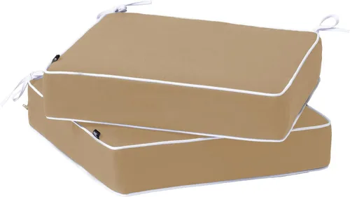 Miniatura 11 de PNP FKJP Juego de 2 cojines para sillas de exterior, 20 x 20 x 4 pulgadas, impermeables, tela de olefina con espuma de alta densidad 30D y funda