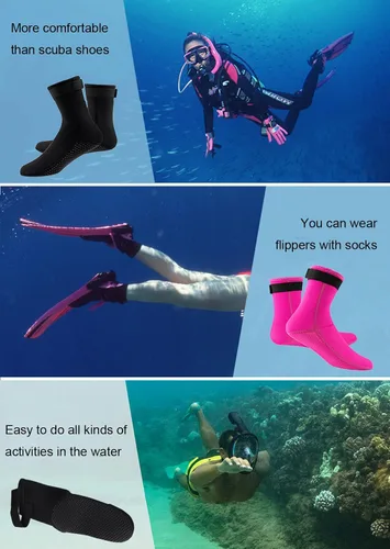 Miniatura 6 de SUJAYU Calcetines de buceo, 3MM Calcetines de Neopreno Surf Botines de Buceo Botas de Buceo Botas de Buceo
