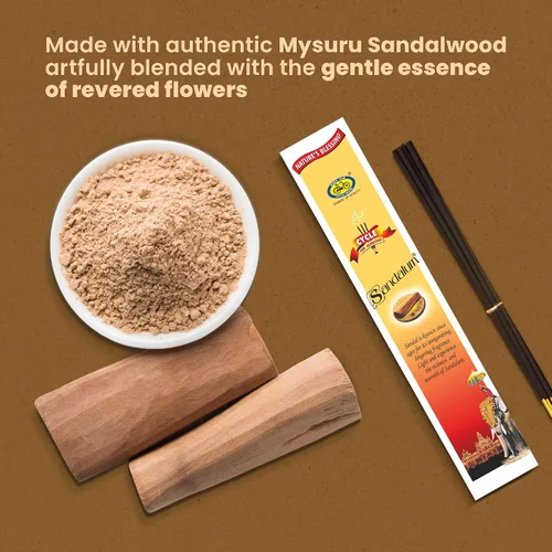 Miniatura 4 de Cycle Sandalum Varillas de incienso – Varillas de incienso floral y sándalo para meditación, oración y ambiente en el hogar – 20 agarbathi/paquete