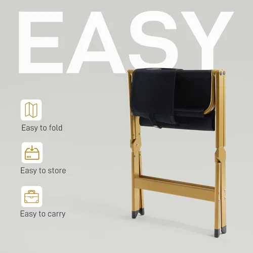 Miniatura 5 de EVER ADVANCED Silla de directores de aluminio, sillas plegables de cine de estudio, silla de vendedor de eventos, 19 pulgadas de altura del asiento