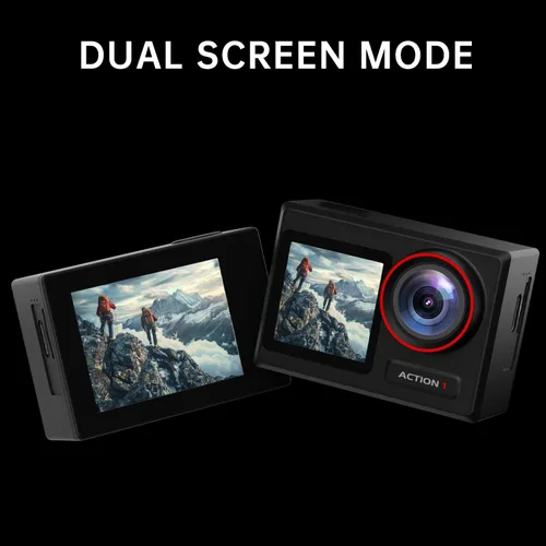 Miniatura 9 de ODDV Cámara de acción 4K60FPS de 30MP con LCD frontal y pantallas traseras táctiles, cámara subacuática con zoom 5X, cámara impermeable de 132 pies
