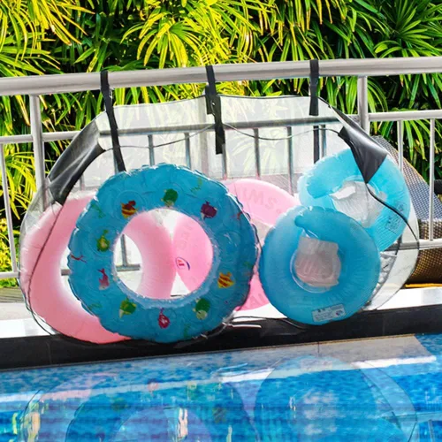 Miniatura 4 de VALINK Bolsa de almacenamiento para flotador de piscina, bolsa de almacenamiento de juguetes para piscina, bolsa de red grande para colgar