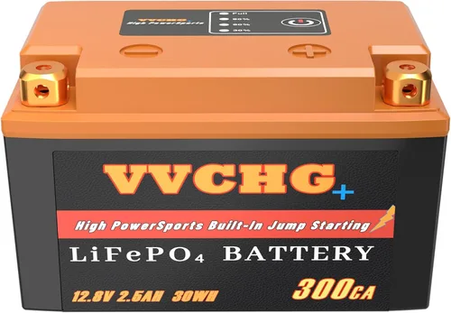 Batería de 12 voltios, batería de motocicleta 12V 2.5Ah 300A de litio, batería Lifepo4 para ATV, patinete, moto de nieve, motocross, batería de