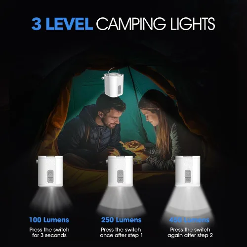 Miniatura 6 de GIGA PUMP Pequeña bomba de colchón de aire, bomba de aire portátil para inflables con luz de campamento, bomba de aire eléctrica de 3.8 kPa con 1600