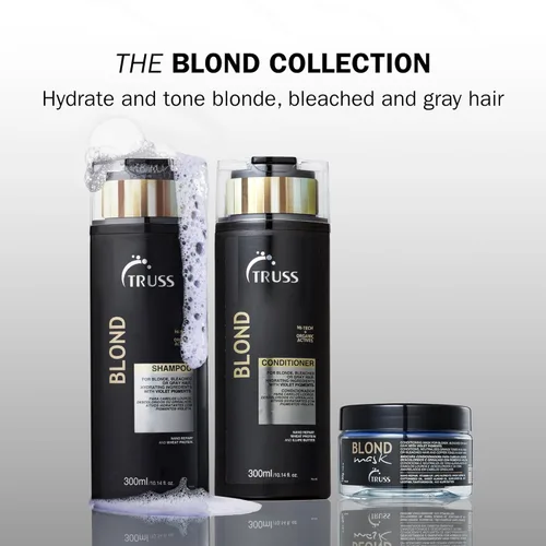 Miniatura 6 de TRUSS Mascarilla rubia – Mascarilla capilar para cabello rubio, decolorado y gris – Promueve la hidratación adicional y neutraliza tonos naranjas