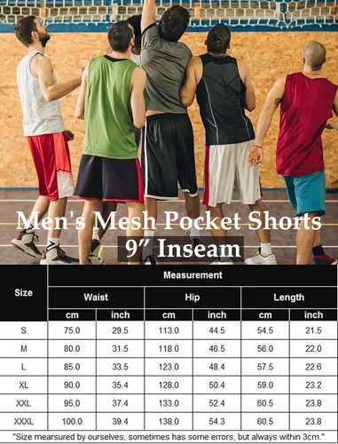 Miniatura 6 de COOFANDY Mens Basketball 2 Pack Shorts Elastic Waist Gym Shorts with Pockets