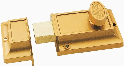 Miniatura 9 de Cerradura de borde de cerrojo de noche, cerraduras antiguas con llaves para puerta delantera, acabado dorado