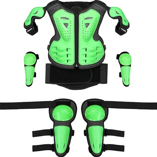 Miniatura 8 de Chaleco de armadura de motocicleta para niños, equipo de protección para bicicleta de cross, protector de columna vertebral para jóvenes, coderas
