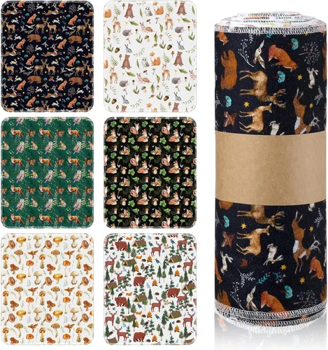 Miniatura 14 de Redbaker 30 Piezas Toallas de Papel Reutilizables Rollos Toallas de Cocina Lavables a Granel Sin Papel Paños de Tela de Algodón Servilletas de Mano
