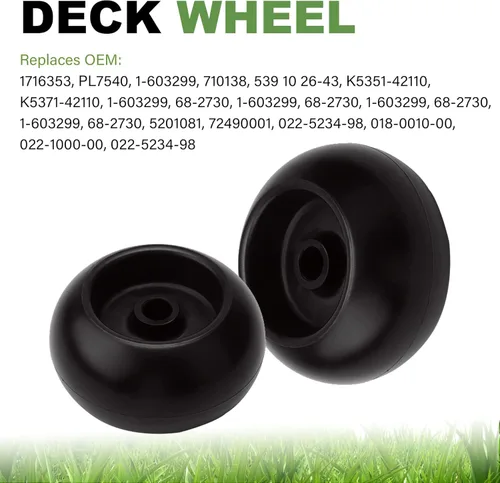 Miniatura 3 de 1-603299 - Rueda de cubierta anticuero cabelludo para Bad Boy 022-5234-98 Exmark 103-4051 103-7263 Toro 1-603299 Husqvarna 5391026-43 Many Bore 5/8