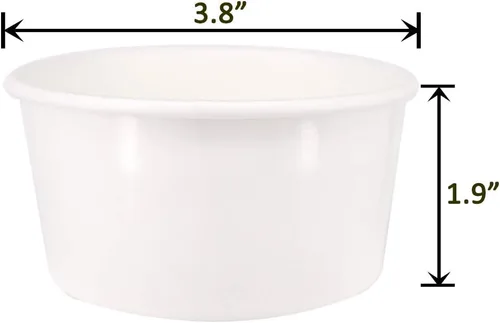 Miniatura 3 de Juego de 50 tazas desechables de helado blanco de 6 onzas con tapas, tazas medianas para bebidas calientes y frías, vasos de papel, recipiente