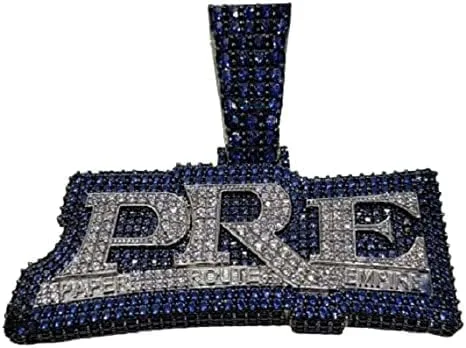 DTJEWELS - Juego de puntas de corte redondo de 3.00 quilates con diamantes y zafiro azul para hombre, con nombre personalizado, plata de ley 925