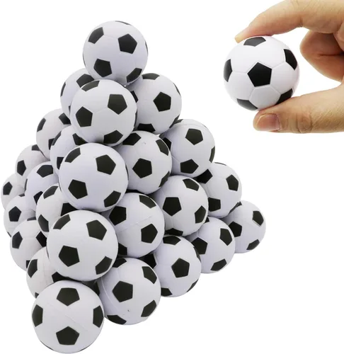 Miniatura 11 de 20 pelotas de espuma de 1.6 pulgadas para el estrés, pequeñas mini pelotas deportivas para apretar, regalos de fiesta de baloncesto para niños
