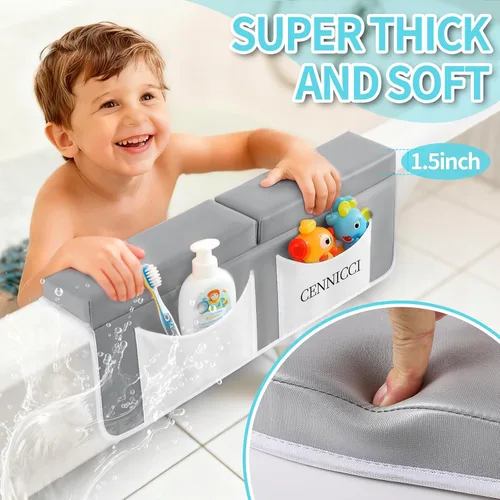 Miniatura 3 de Almohadilla de descanso para rodillas y codos para padres de baño pequeños, almohadilla extra gruesa para niños