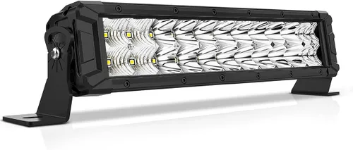 Miniatura 10 de Rigidhorse - Barra de luz LED de 8 pulgadas, doble fila, 120 W, 12000 lm, combo de luz LED todoterreno, xenón blanco IP68, luz de conducción