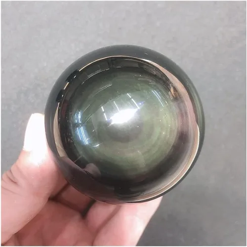 Miniatura 5 de Health & Household - Bola de obsidiana de cuarzo de cristal natural, esfera de obsidiana, piedra de reiki, piedra de reiki, hogar, oficina, acuario