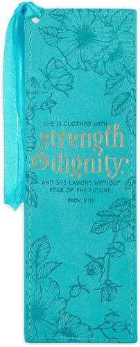 Miniatura 36 de Christian Art Gifts - Marcapáginas premium de piel sintética vegana con escritura bíblica para mujeres: Cuando ella habla - Proverbios 31:26, Marrón