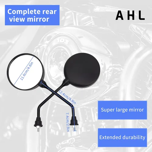Miniatura 3 de AHL Espejos retrovisores con kit de transferencia compatibles con: BMW G310R 2017-2018/G310GS 2017-2018/F650GS/F800GS/F800R/F700GS