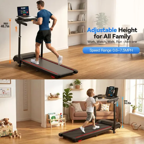 Miniatura 4 de ANCHEER 2025 Caminadora Premium - Caminadora de 3.5 HP con capacidad de peso de 450 libras - 3 niveles de inclinación, diseño plegable, altura