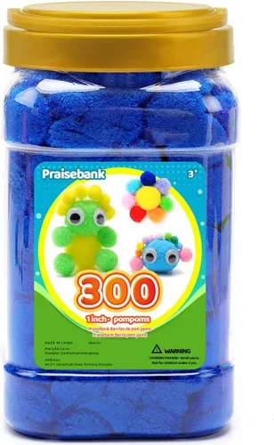 Miniatura 38 de Praisebank 300 pompones de 1 pulgada para artes y manualidades, manualidades en tarro