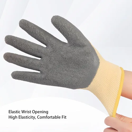 Miniatura 6 de Hilitand Guantes de trabajo de aislamiento ignífugos, guantes de electricista de goma de 400 V con textura antideslizante en tela de nailon