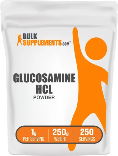 BulkSupplements. com Glucosamina HCl Powder - Suplemento de glucosamina, suplemento de apoyo para las articulaciones, sin gluten, 0.04 oz por