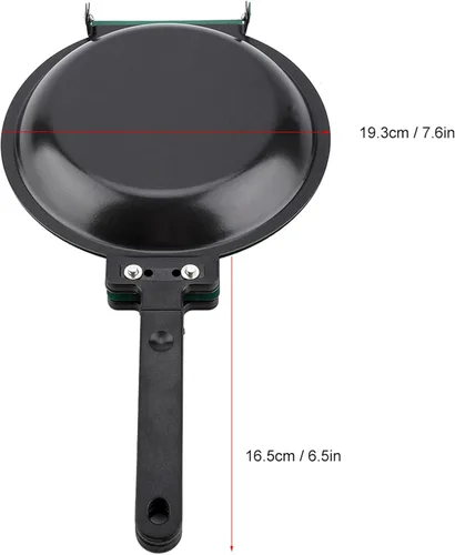 Miniatura 9 de Pasamer Doble Lado Antiadherente Revestimiento Cerámico Flip Sartén Pancake Maker Hogar Cocina Utensilios de cocina Verde Negro