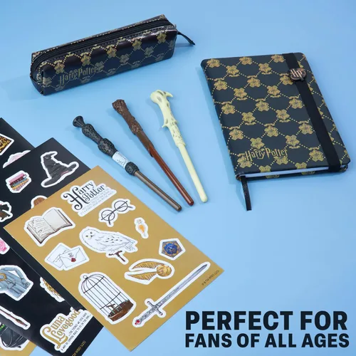 Miniatura 5 de Get Trend Harry Potter Gifts - Juego de papelería con lindo cuaderno de punta esférica, bolígrafos y estuches, calcomanías para estuches de lápices