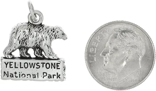 Miniatura 2 de LGU Colgante de plata de ley oxidada del parque nacional de Yellowstone, Plata esterlina