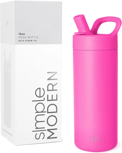 Miniatura 35 de Simple Modern Botella de agua con tapa de pajilla Termo de acero inoxidable aislado Botellas de agua reutilizables para viajes para gimnasio