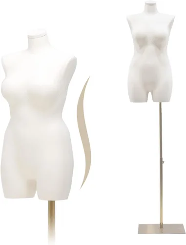 Maniquí femenino de talla grande, figura completa con base de metal, torso de maniquí para tienda de ropa, maniquíes de ventana, ropa, vestidos,