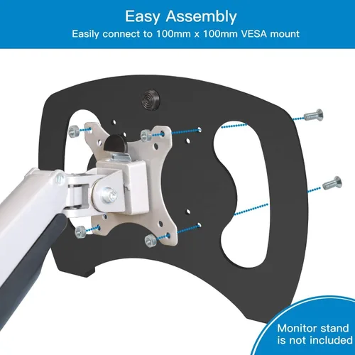 Miniatura 2 de Bandeja de acero para portátil para monitor VESA, soporte de montaje VESA para orificios de montaje VESA de 3.937 x 3.937 in con tornillos M4