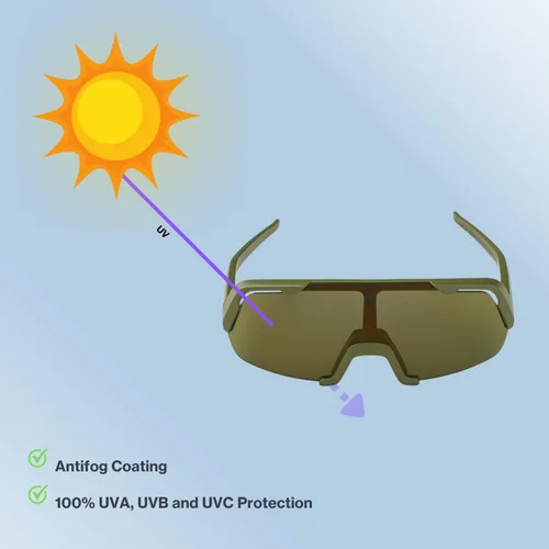 Miniatura 7 de ALPINA Rocket Youth Q-LITE - Gafas de ciclismo antivaho para hombres y mujeres, 100% protección UV, Rocket Youth Q-LITE Oliva mate