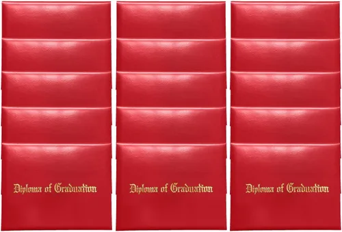 Miniatura 47 de Gradplaza Cubierta de diploma para certificado de 8.5 x 11 pulgadas impreso "Diploma de graduación" negro soporte para diploma liso para escuela