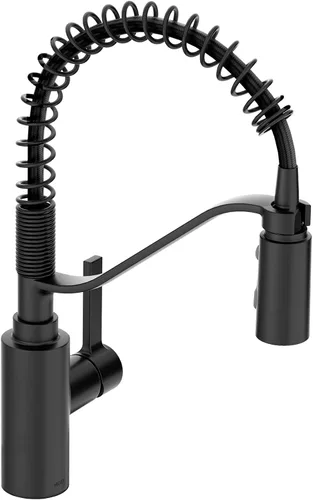 Miniatura 13 de Moen Genta LX - Grifo de resorte con potenciador de potencia, grifo de cocina moderno con un mango, enjuague previo, fácil instalación, cromo, 5926
