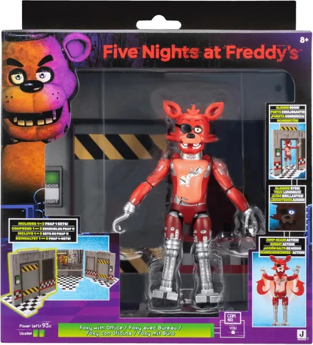 Miniatura 9 de Jazwares Five Nights at Freddy's Puppet - Figura articulada de 5 pulgadas con función Jumpscare, ojos que brillan en la oscuridad y diorama óptico