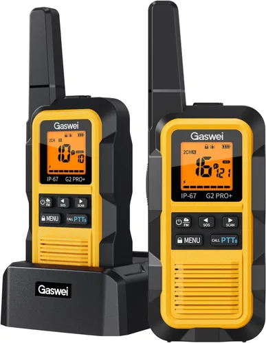 Miniatura 11 de Gaswei G2pro+ Walkie Talkies de Servicio Pesado para Adultos, Radios Bidireccionales Recargables de Largo Alcance de 2 Vatios, Clima NOAA, Radio FM