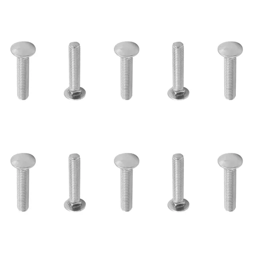 Miniatura 15 de MroMax 50 pernos de carro M6x12mm cabeza media redonda cuello cuadrado pernos sujetadores de acero inoxidable 304 cuello carro perno tono plateado