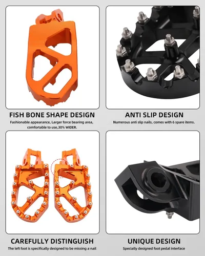 Miniatura 4 de JFG RACING - Estriberas de bicicleta de tierra, reposapiés CNC para motocicleta para 50-1290 SX SXF EXC EXCF XC XCF XCW SUPER MOTO ENDURO AVENTURA